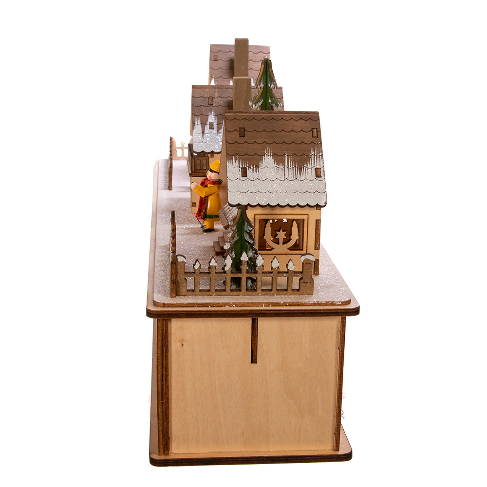 Christmas Cheer All year H6322 Battery-Operated LED Wooden Village Houses by Kurt Adler