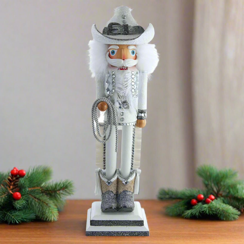 Christmas Cheer All Year Kurt Adler 19" Rhinestone Cowboy Hollywood Nutcracker
