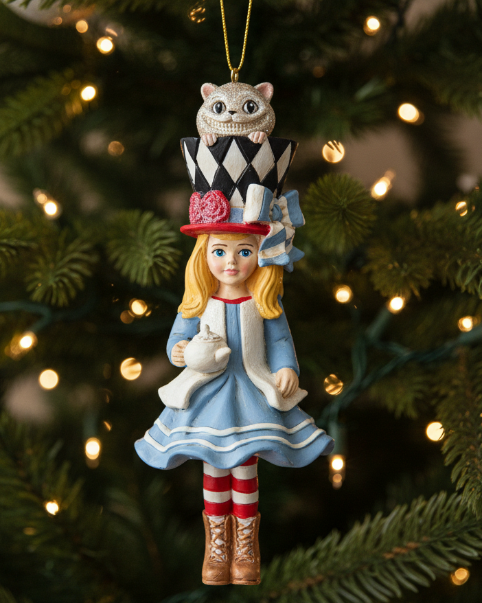 Christmas Cheer All Year Alice in Wonderland Hollywood Nutcracker resin 5.25" Ornament by Kurt Adler