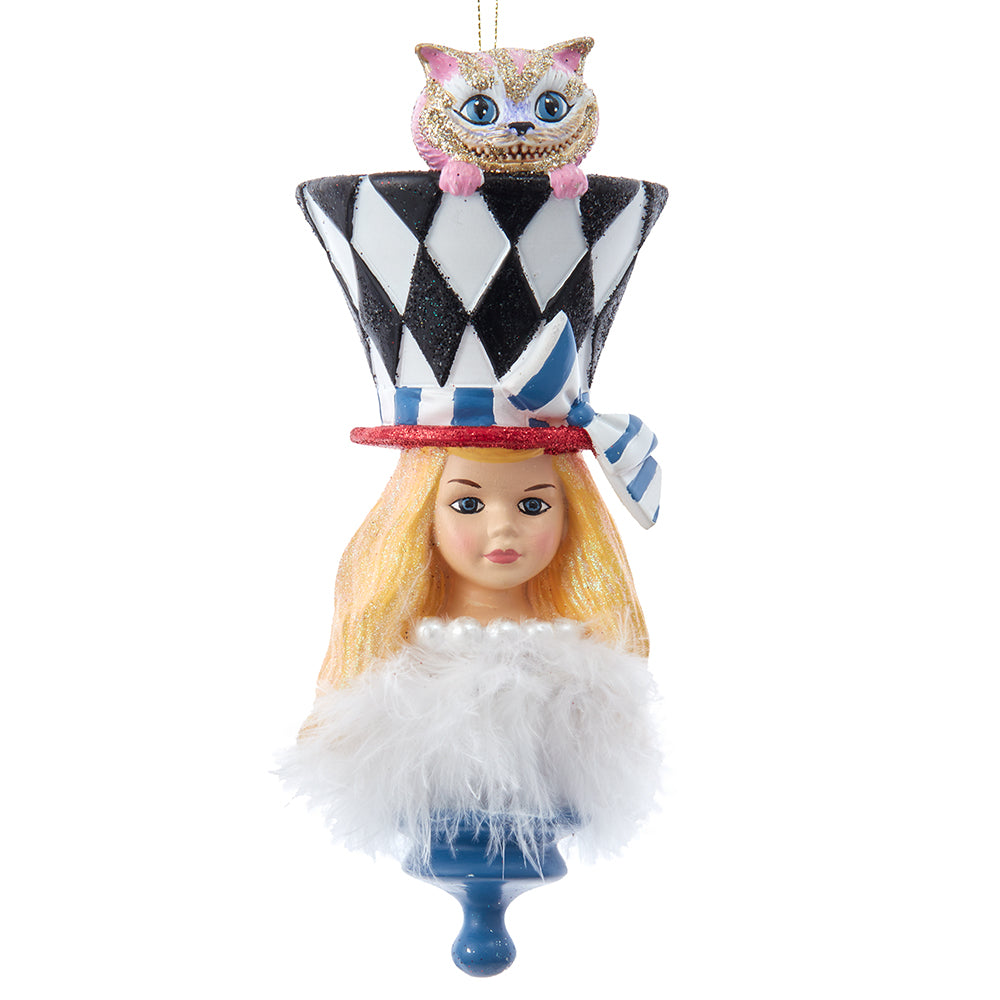 Christmas Cheer All Year Alice in Wonderland Holly Hat Ornament by Kurt Adler