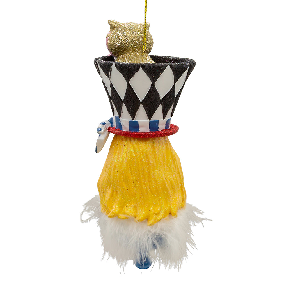 Christmas Cheer All Year Alice in Wonderland Holly Hat Ornament by Kurt Adler