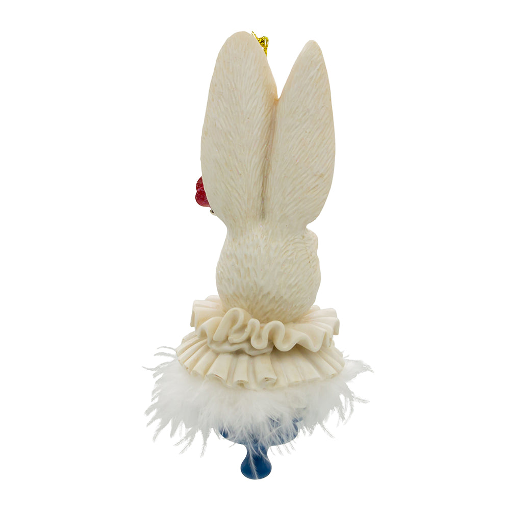 Christmas Cheer All Year Alice in Wonderland Rabbit Hollyhat Ornament by Kurt Adler