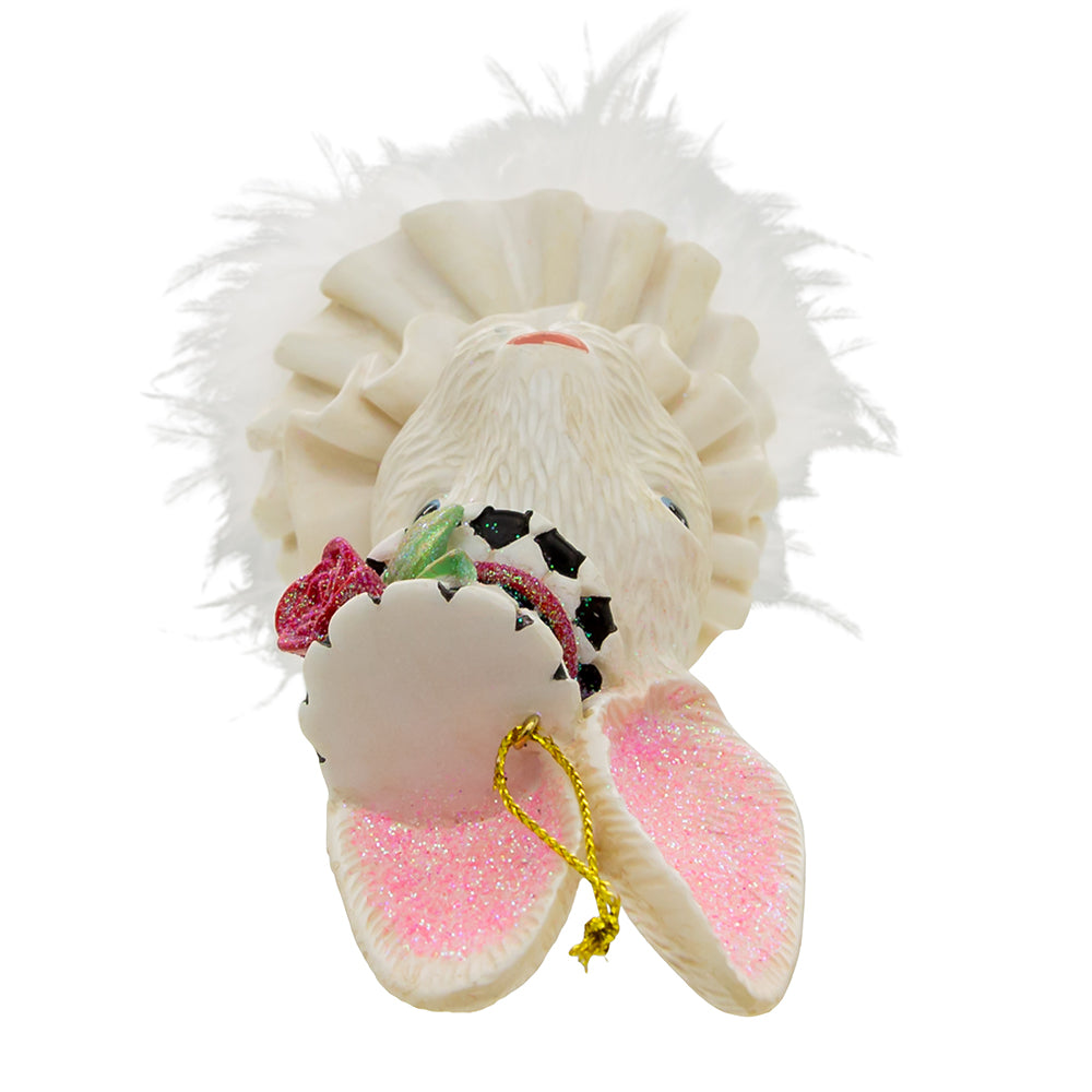 Christmas Cheer All Year Alice in Wonderland Rabbit Hollyhat Ornament by Kurt Adler