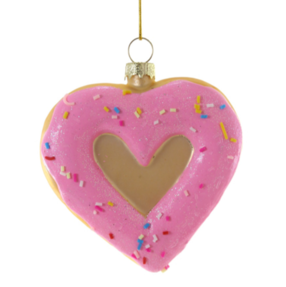 christmas cheer all year I heart donuts ornament by Cody Foster