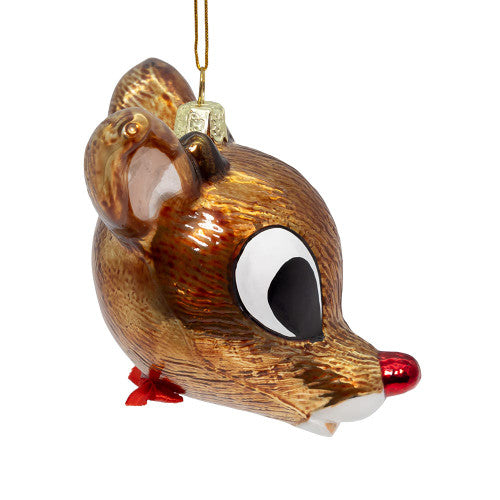Rudolph The Red Nose Reindeer® Glass Rudolph Head Ornament