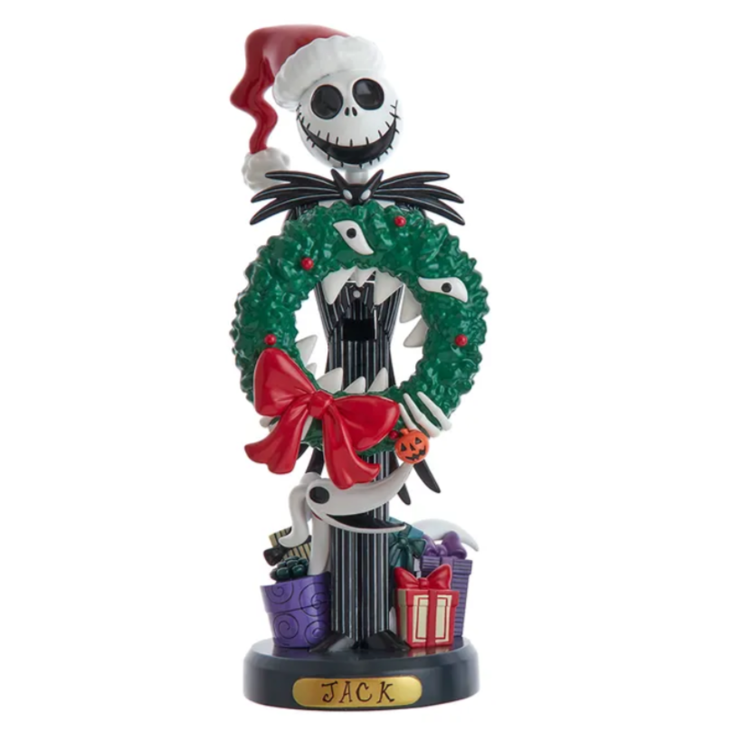 Christmas Cheer All Year Kurt Adler Disney Nutcracker Jack Skellington with Wreath and Dog DN6233L
