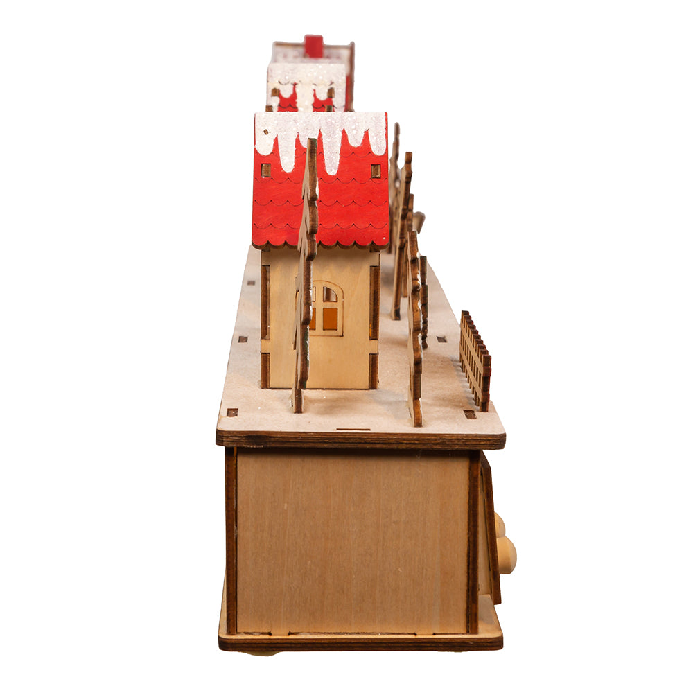Christmas Cheer All Year JEL0992 Lit Christmas Village Mantlepiece Horizontal Advent Calendar by Kurt Adler