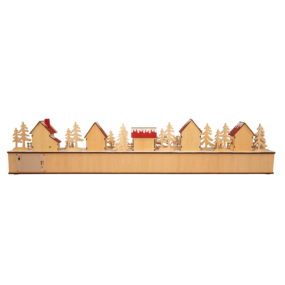 Christmas Cheer All Year JEL0992 Lit Christmas Village Mantlepiece Horizontal Advent Calendar by Kurt Adler