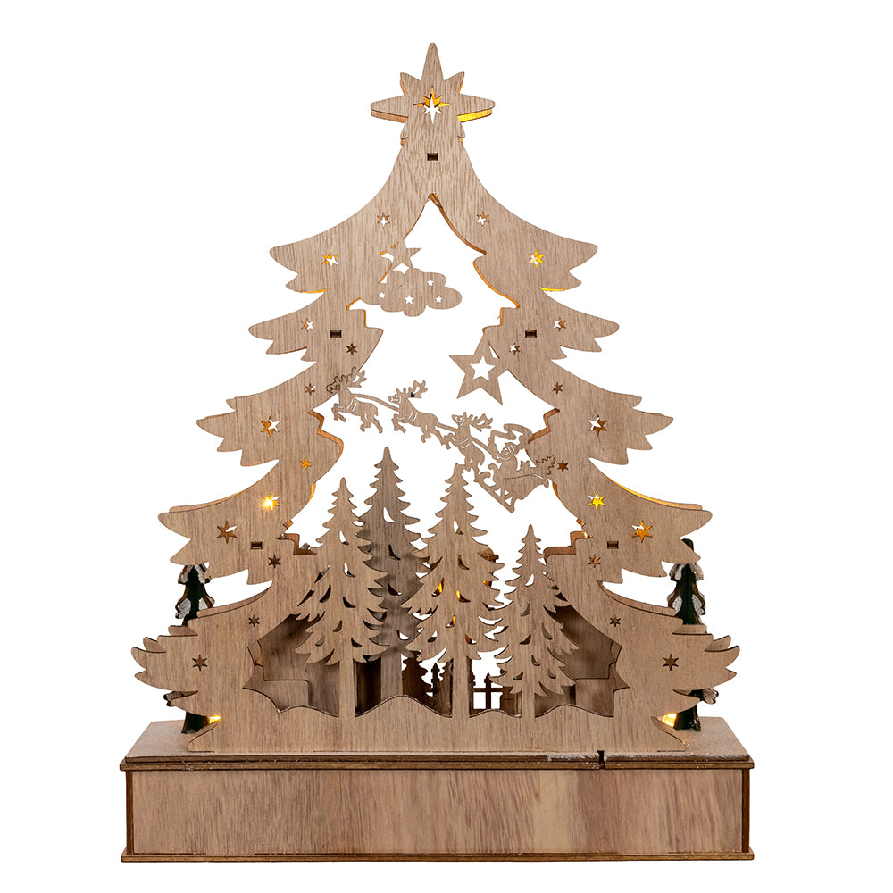 Christmas Cheer All Year JEL1016 12.6" Battery Operated Lighted Christmas Tree Village Kurt Adler