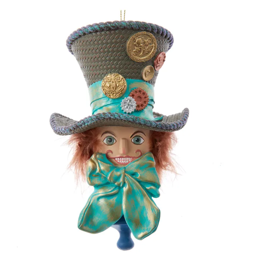 Mad Hatter Holly Hat Ornament by Kurt Adler Christmas Cheer All Year