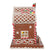 Gingerbread house with candy decorations on a white background