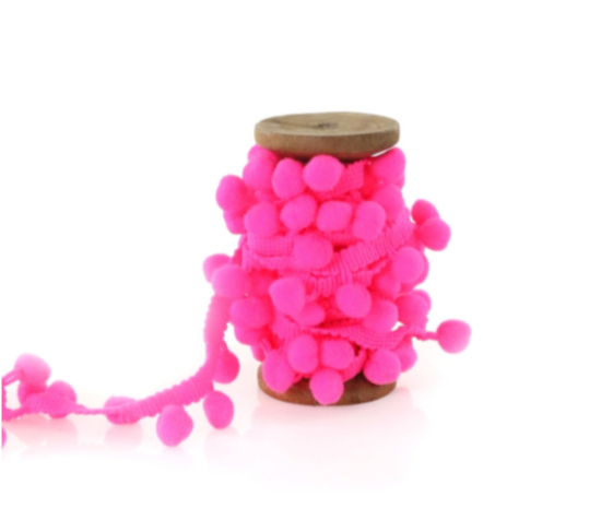 The Canton Christmas Shop Hot Pink Pom Pom Trim Spool by Cody Foster