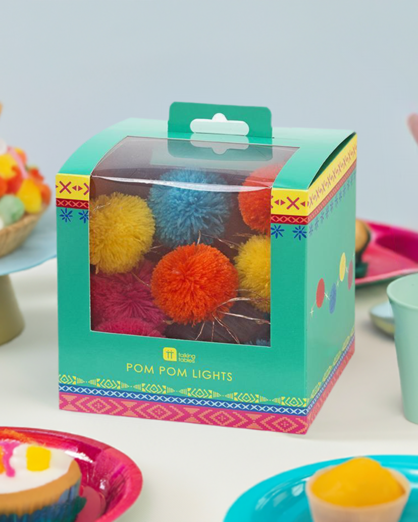 Christmas Cheer All Year Pom Pom fairy lights 
