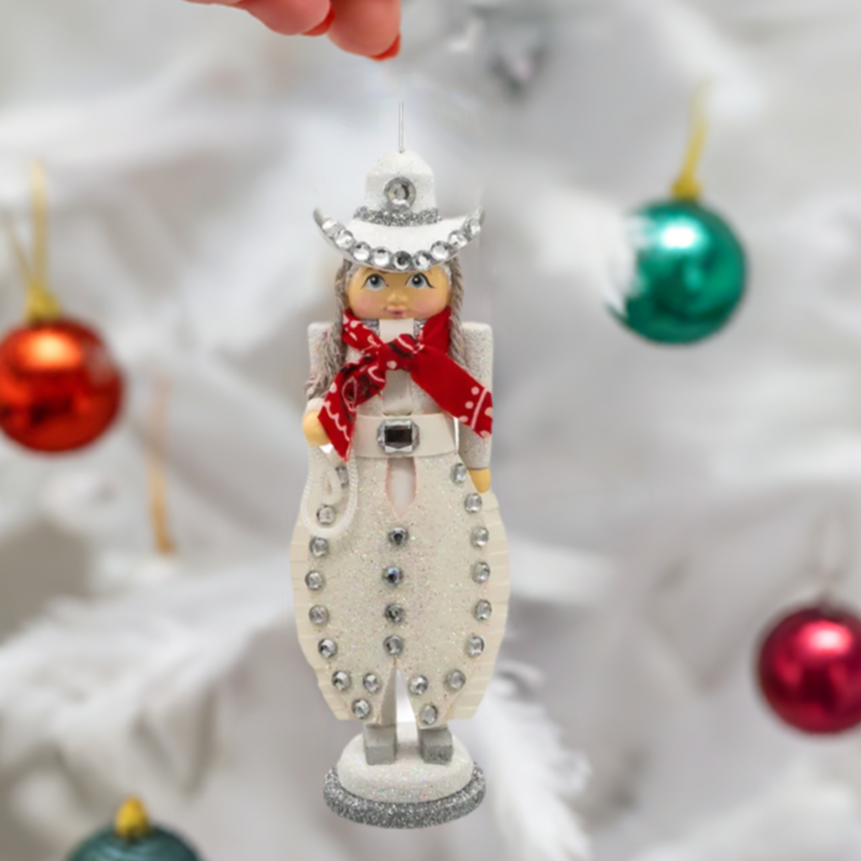 Christmas Cheer All Year 6" Hollywood Nutcrackers Cowgirl Nutcracker Ornament Texas by Kurt Adler