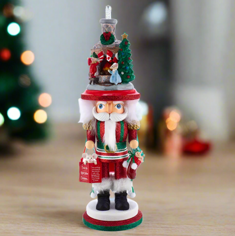 Christmas Cheer All Year 17.5" Hollywood nutcrackers stockings on fireplace HA0467 by Kurt Adler