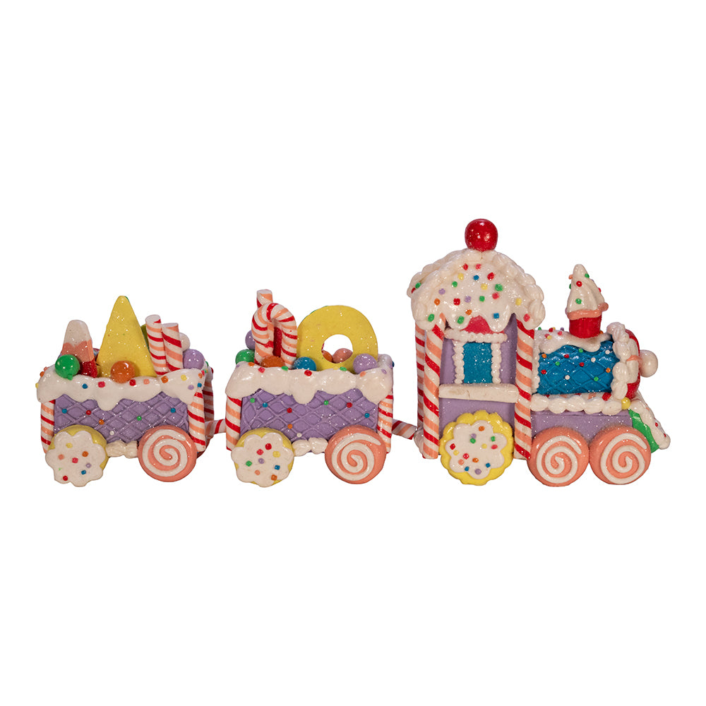 Christmas Cheer All Year 14.4" Gingerbread Claydough Train Set Kurt Adler T2687
