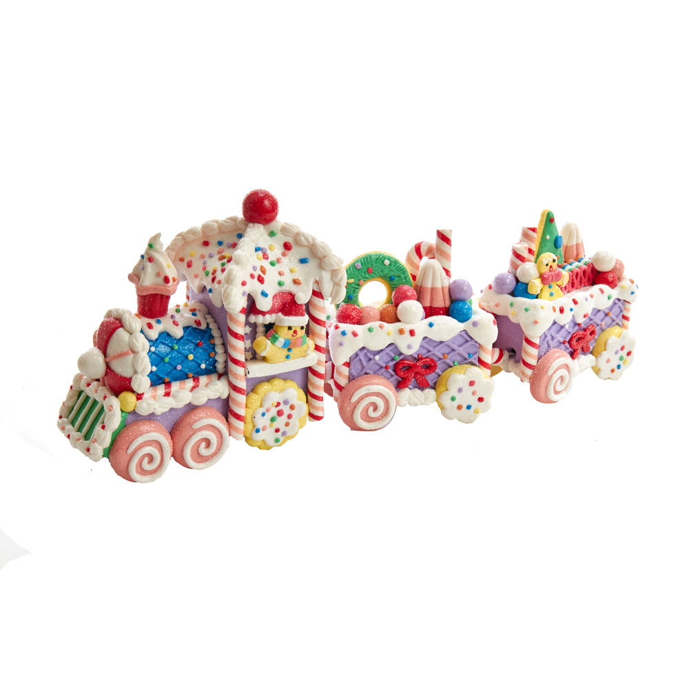 Christmas Cheer All Year 14.4" Gingerbread Claydough Train Set Kurt Adler T2687