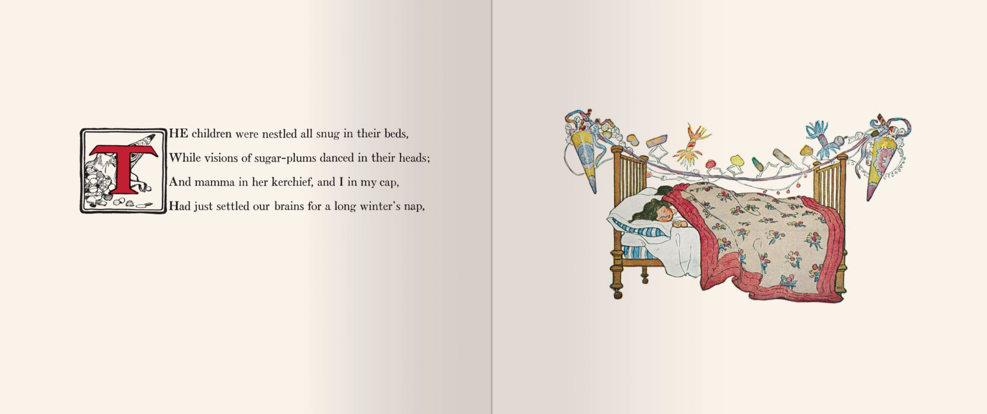The Canton Christmas Shop Twas the night before christmas 1912 edition poem and book with pictures by jessie Wilcox smith